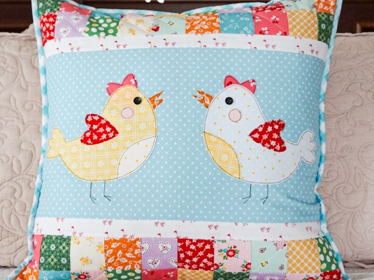 Spring Chick Pillow with HeatnBond
