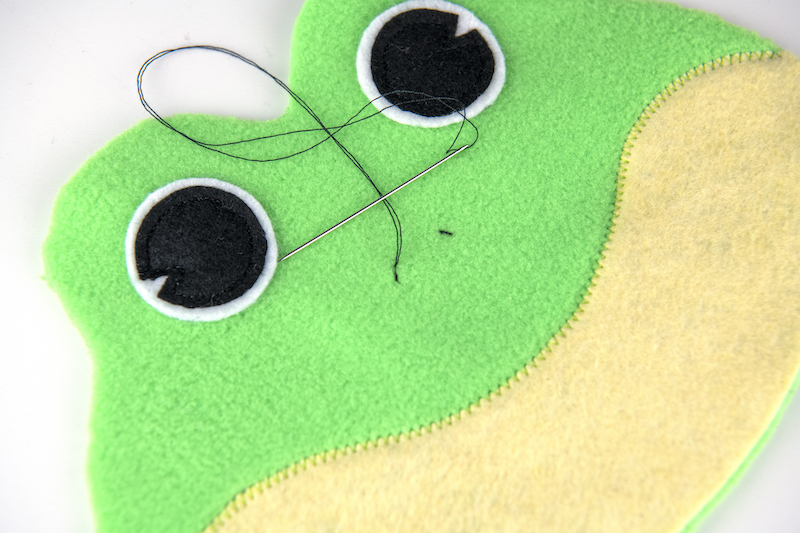 frog bean bag stitch nose