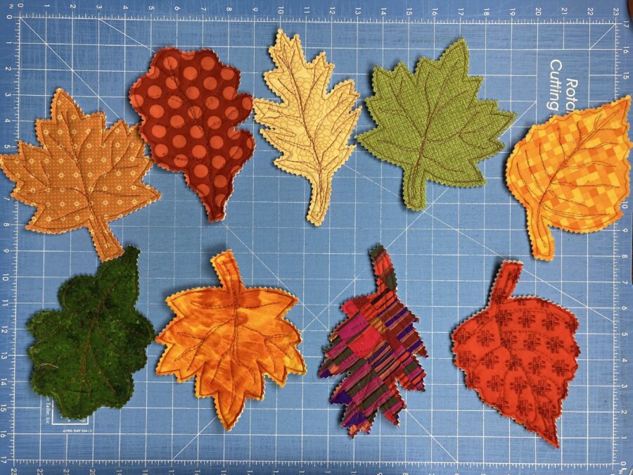 quilted leaves