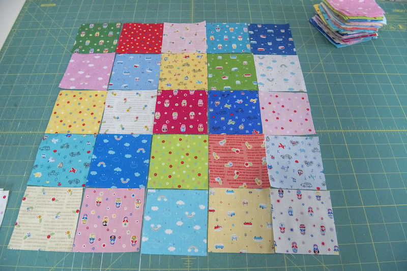 patchwork tote squares