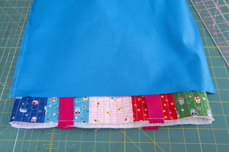patchwork tote lining