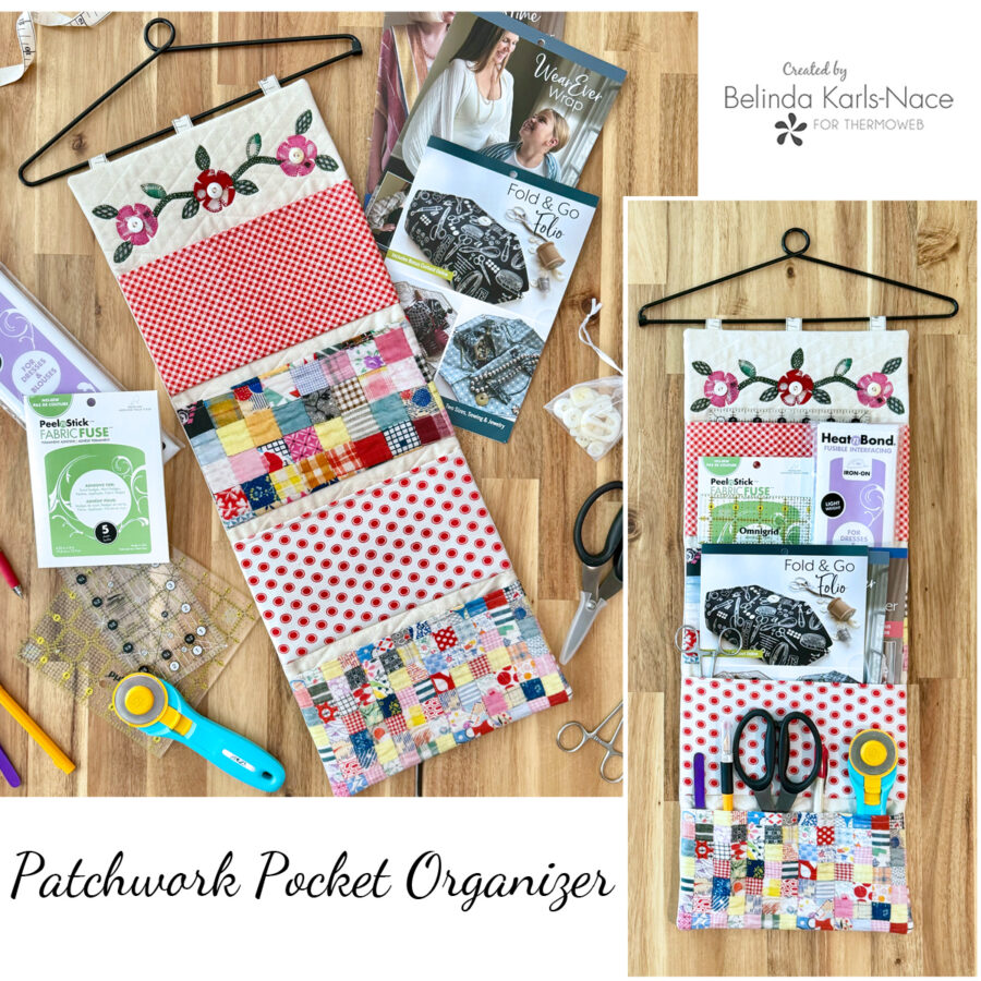 Patchwork Pocket Organizer – A Project for the Therm O Web Blog