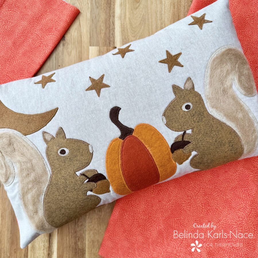 Harvest Squirrel Pillow