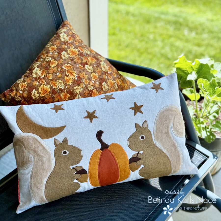 Harvest Squirrel Pillow