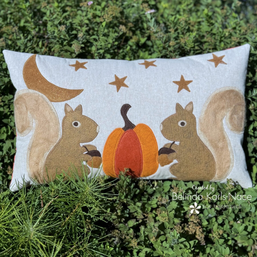 Harvest Squirrel Pillow