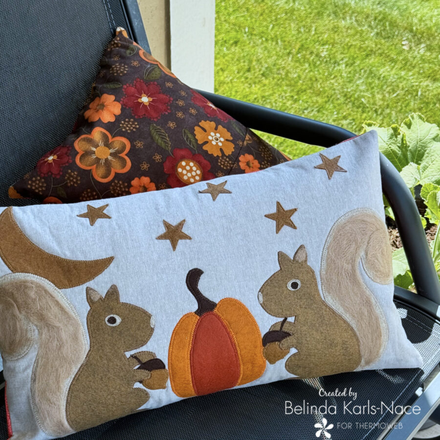 Harvest Squirrel Pillow