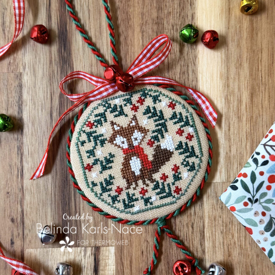 "Festive Fox" Cross Stitch Ornament Finishing - A Tutorial for the Therm O Web Blog