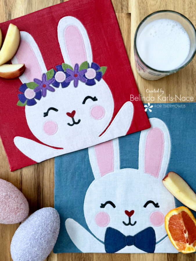 Mr. and Mrs. Cottontail - A Project designed by Belinda Karls-Nace for the Therm O Web Blog