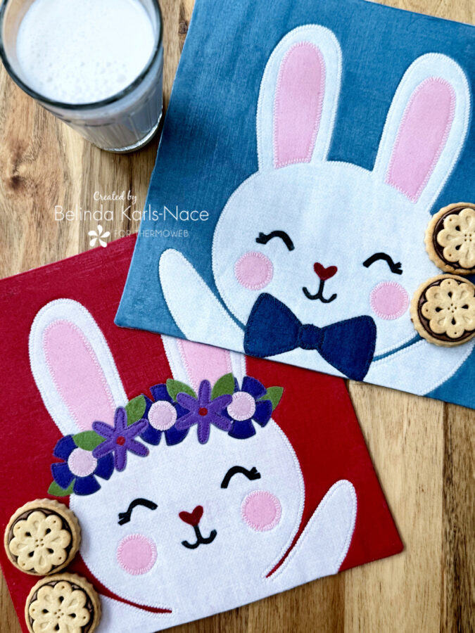 Mr. and Mrs. Cottontail - A Project designed by Belinda Karls-Nace for the Therm O Web Blog