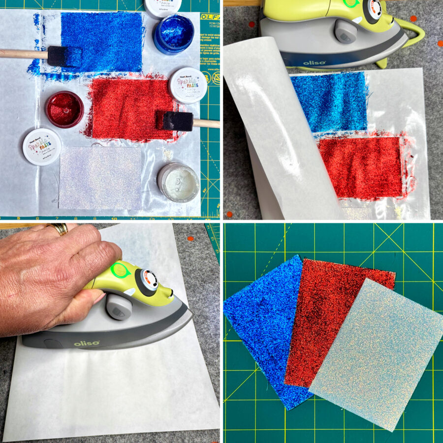 Adding Sparkle Paste to Sparkle Bouquet Banner